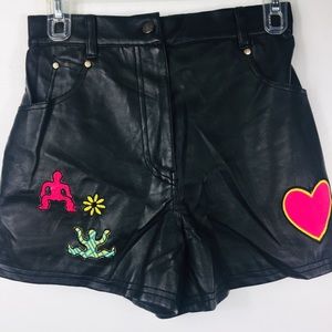 90s vegan high waist shorts